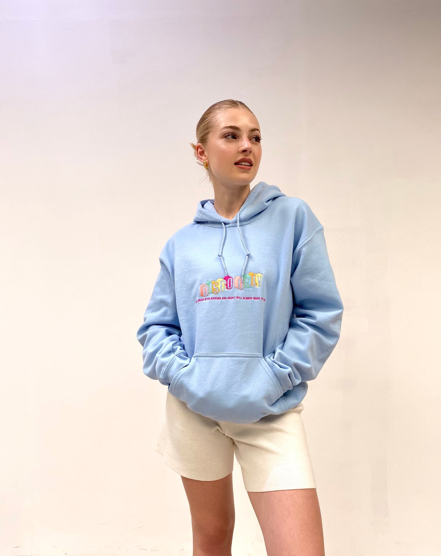 DISCO ONLY 'Dancers' Hoodie - Pastel Blue