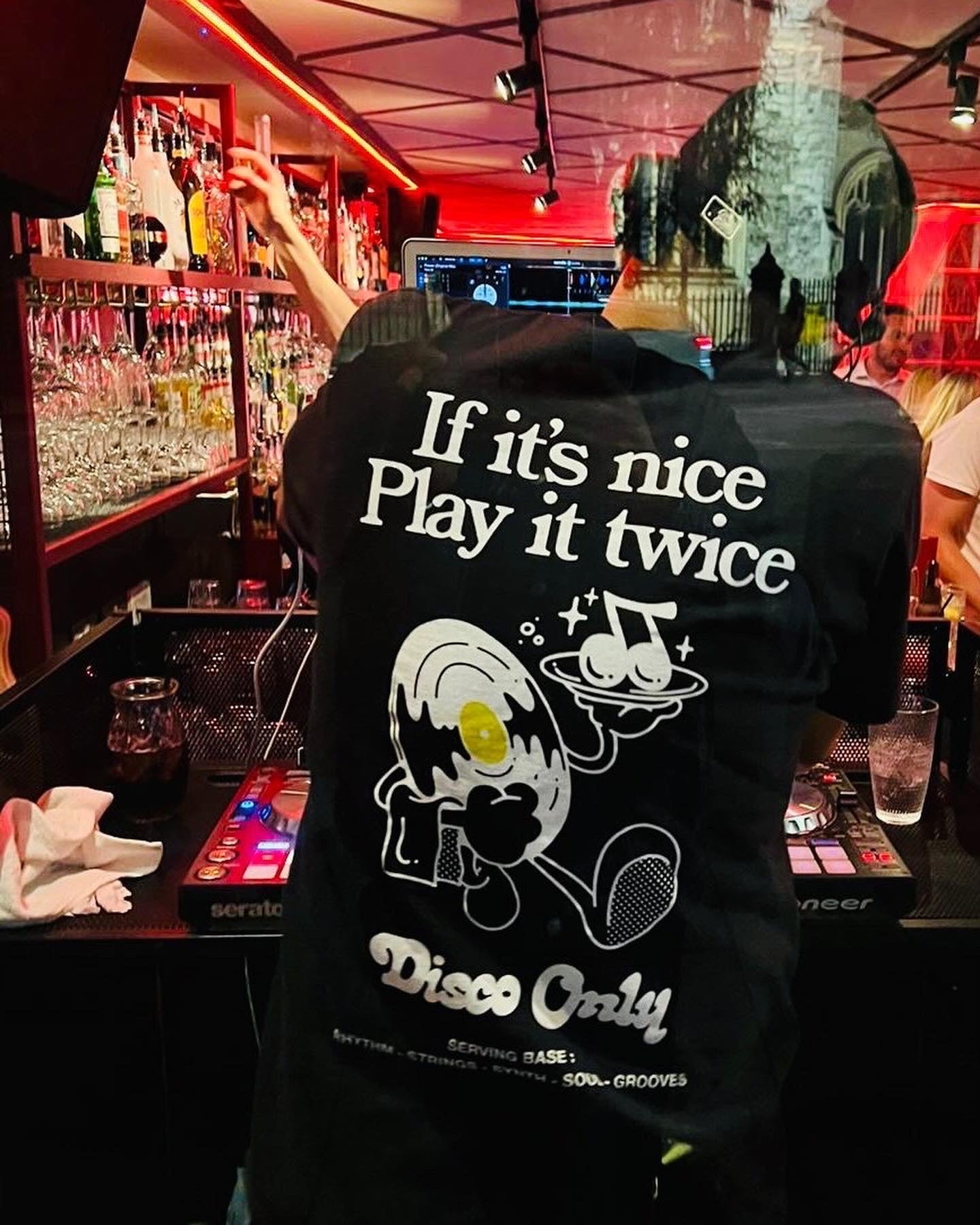 DISCO ONLY 'Play it Twice V2' Tee - Black