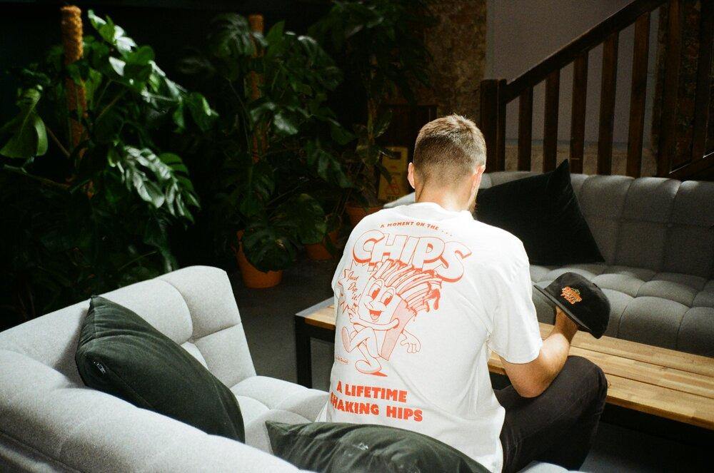 Pomme Frite x UN:IK 'Mr Chips' Tee - Natural - UN:IK Clothing