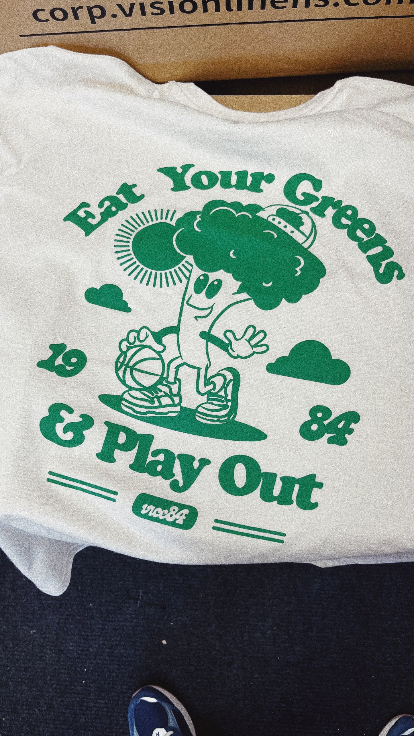 Vice 84 'Eat Your Greens' Tee - Natural