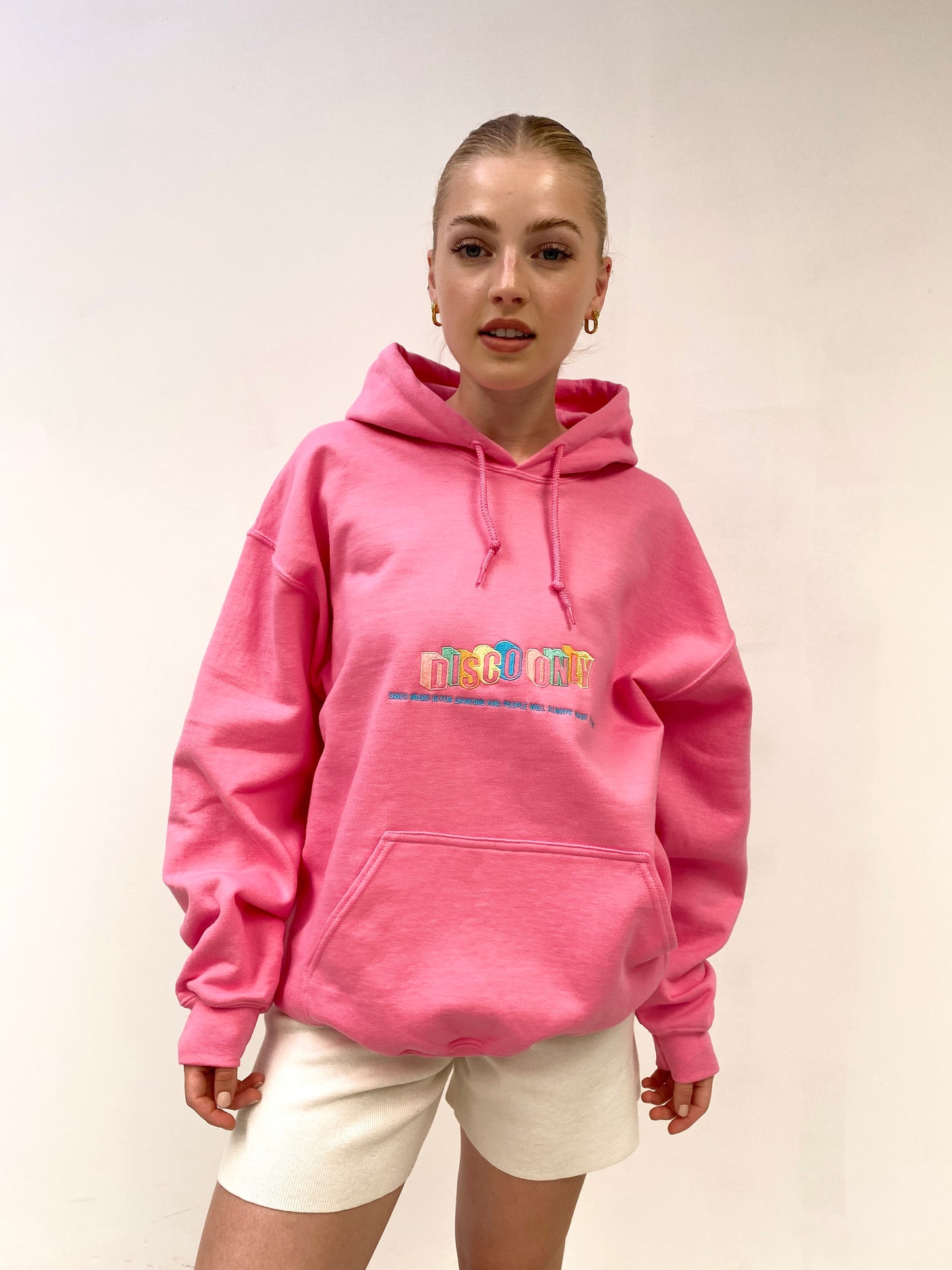 DISCO ONLY 'Dancers' Hoodie - Azalea Pink