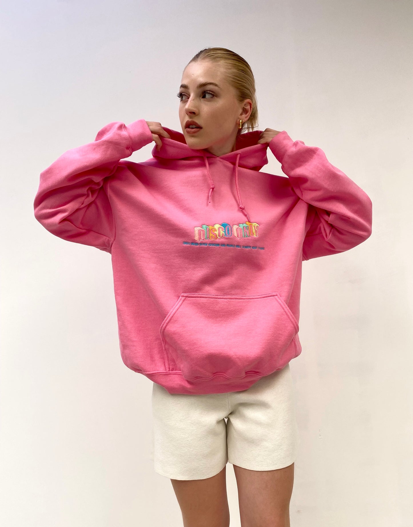 DISCO ONLY 'Dancers' Hoodie - Azalea Pink