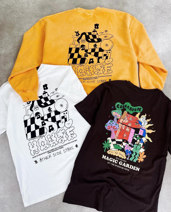 Other Side Store 'House Tunes' Sweater - Vintage Washed Yellow