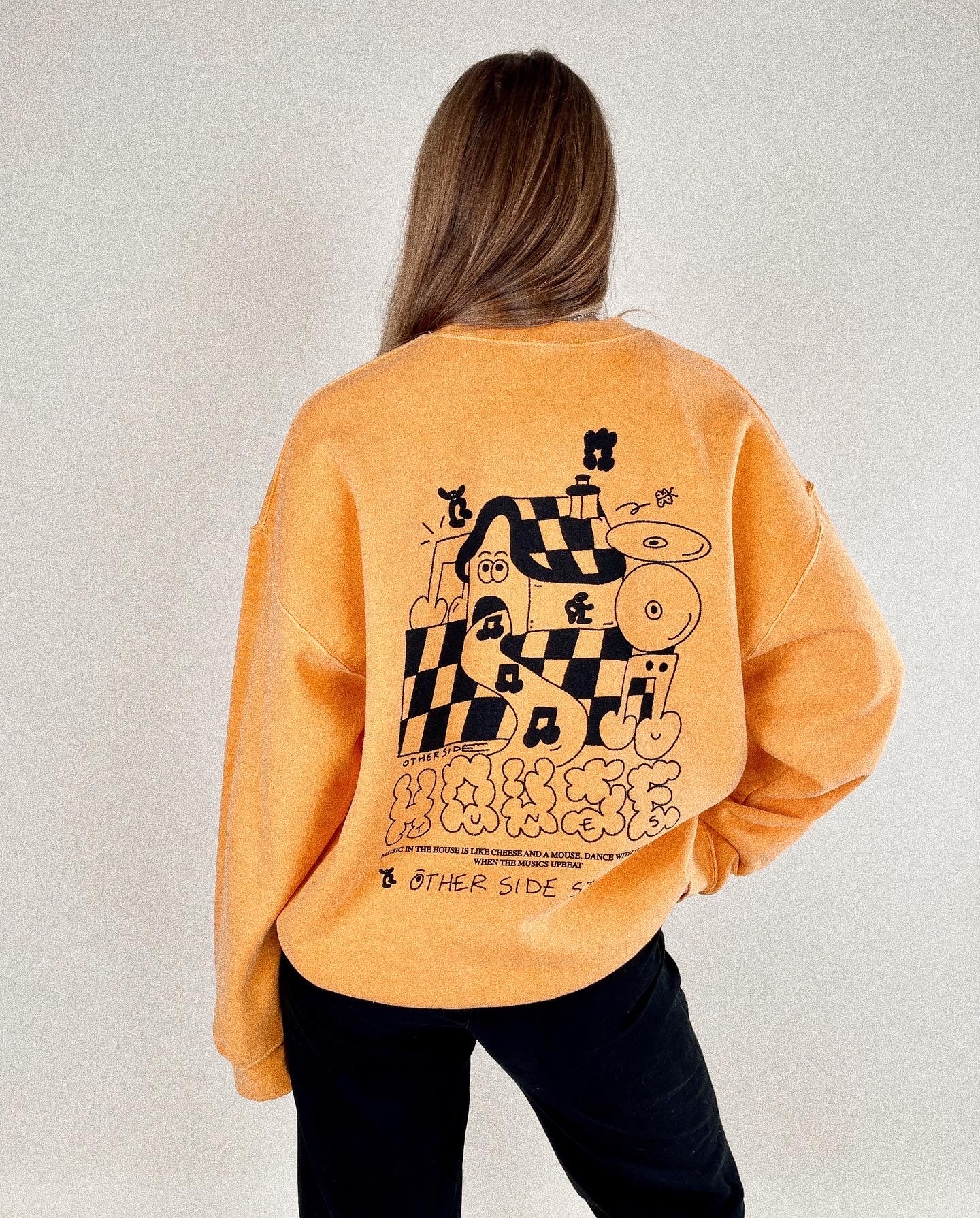 Other Side Store 'House Tunes' Sweater - Vintage Washed Yellow