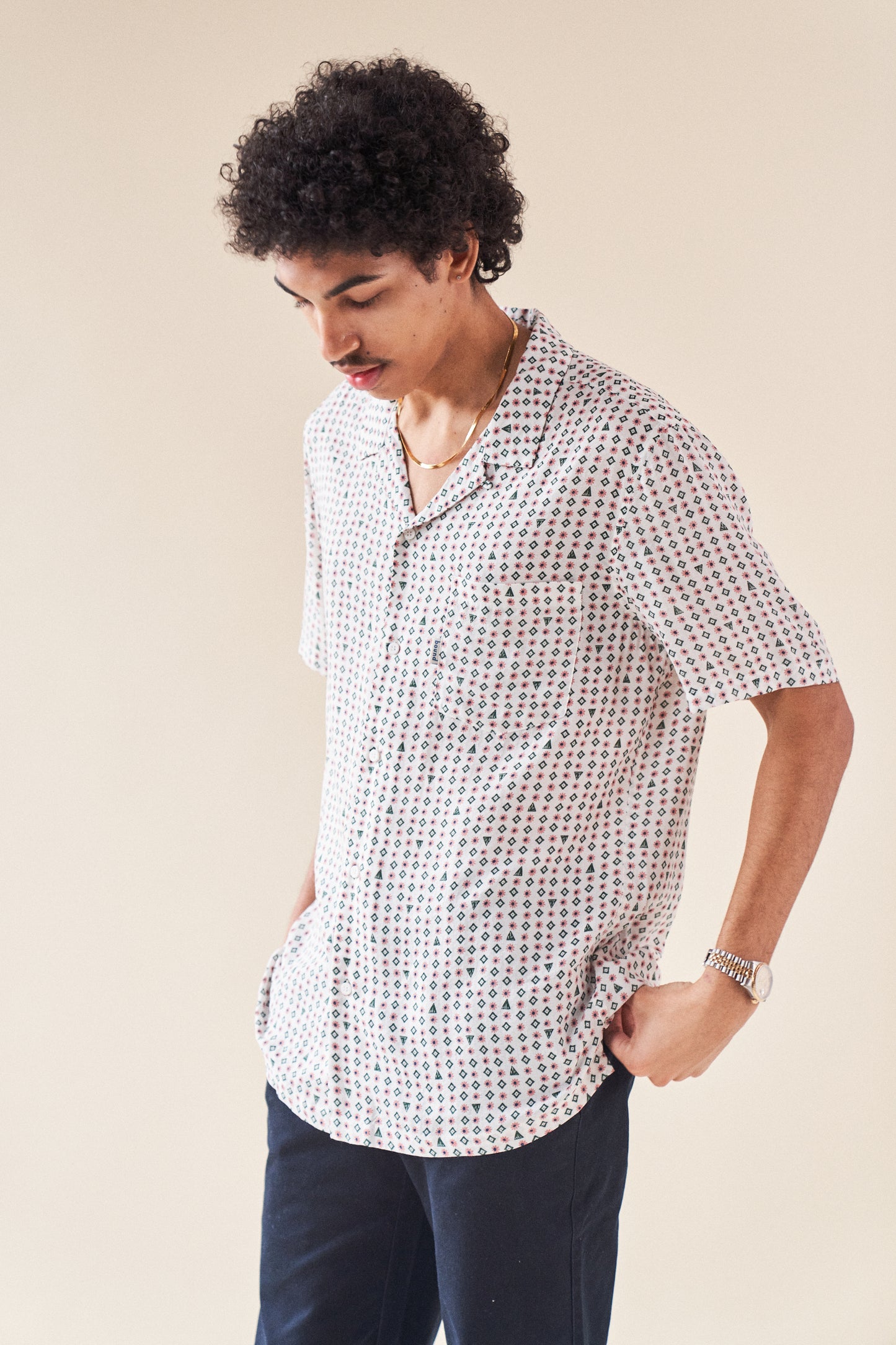 Load image into Gallery viewer, bound &amp;#39;Porto&amp;#39; Textured Rayon SS Shirt
