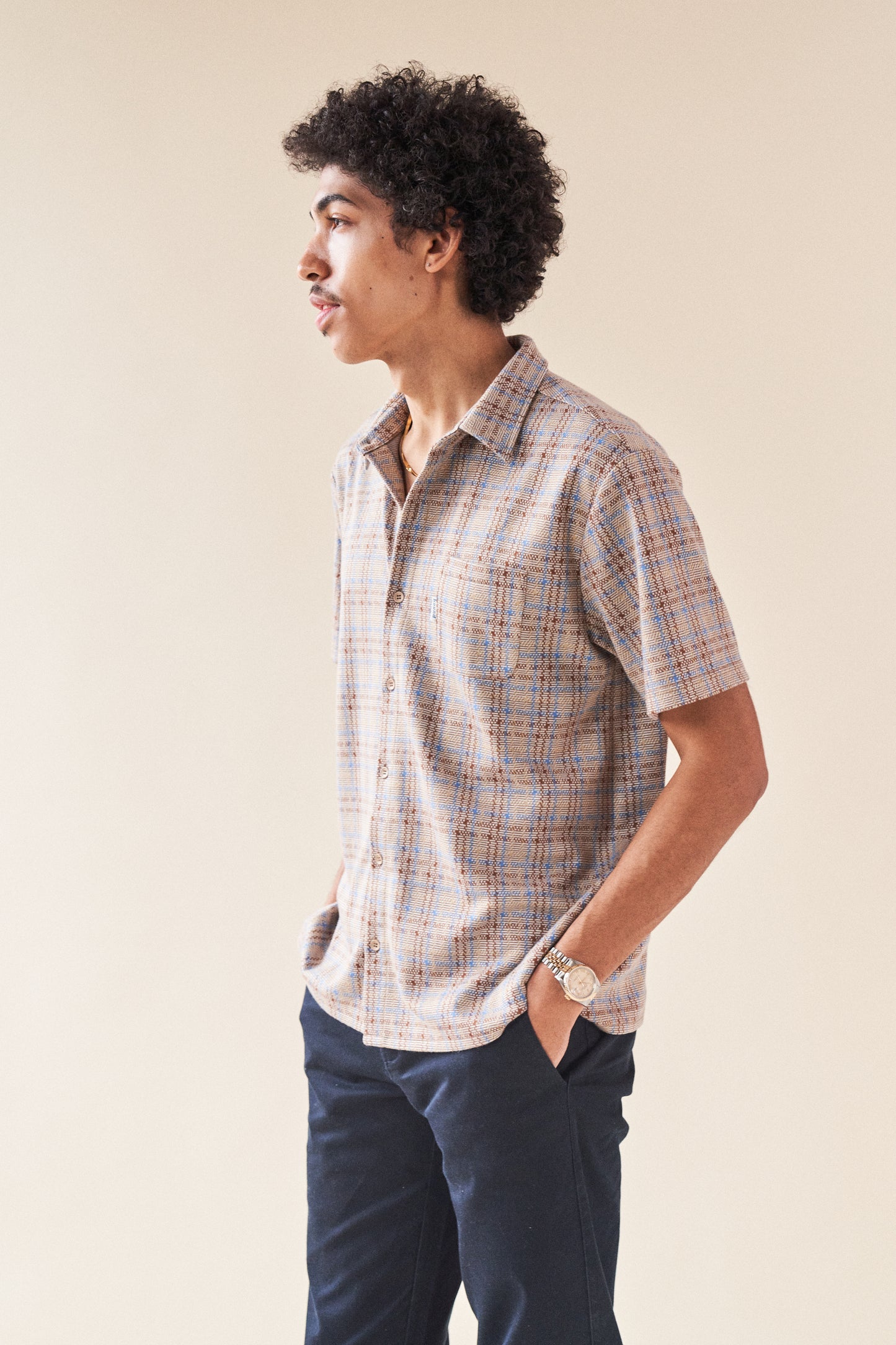 bound 'Minas' Woven Polo