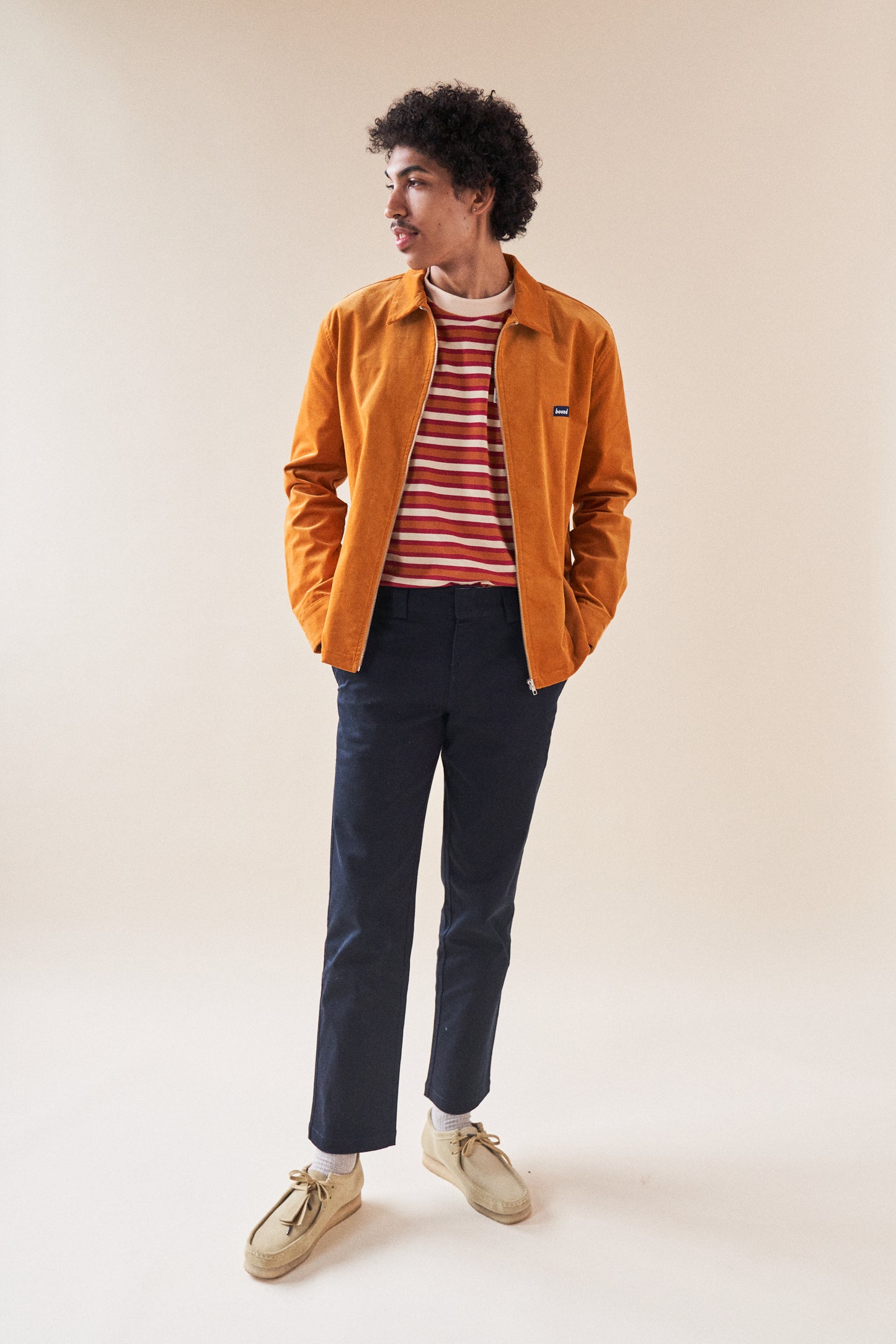 bound 'Mustard Corduroy' Zip Up Overshirt