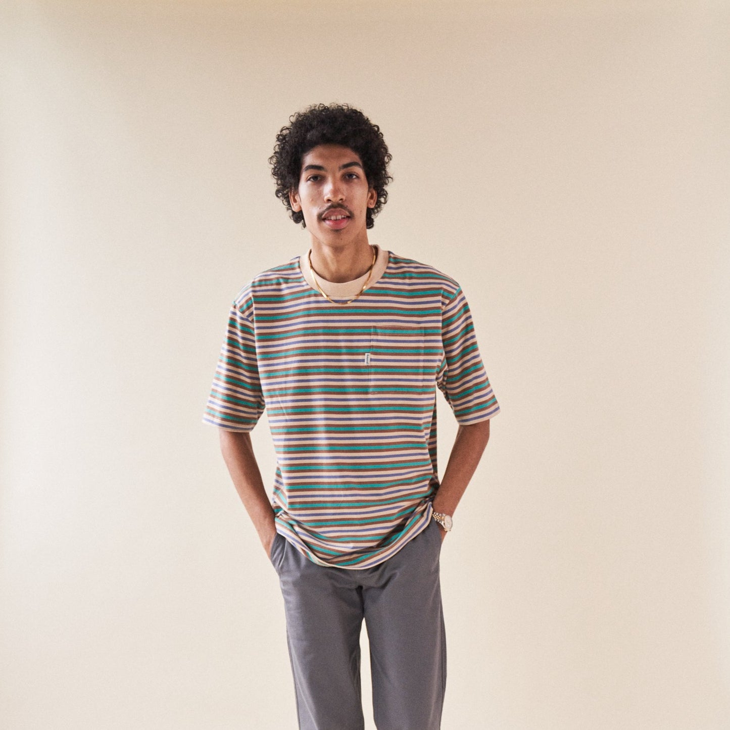 bound 'Yosemite' Stripe Pocket Tee