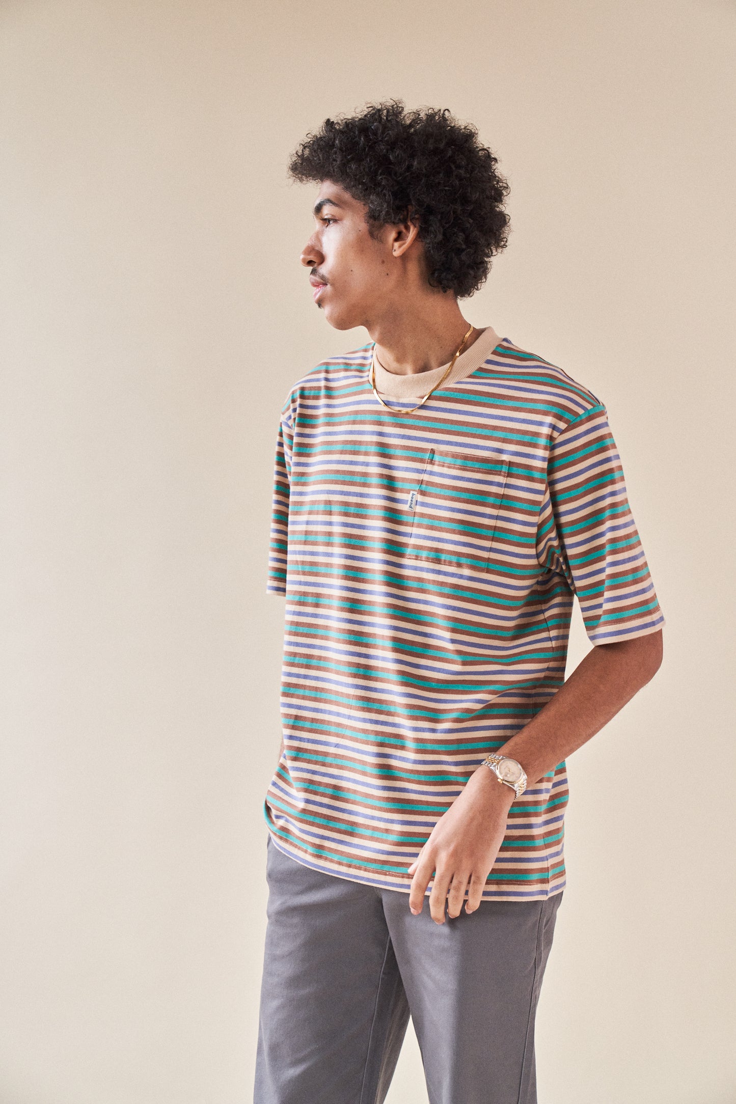 bound 'Yosemite' Stripe Pocket Tee