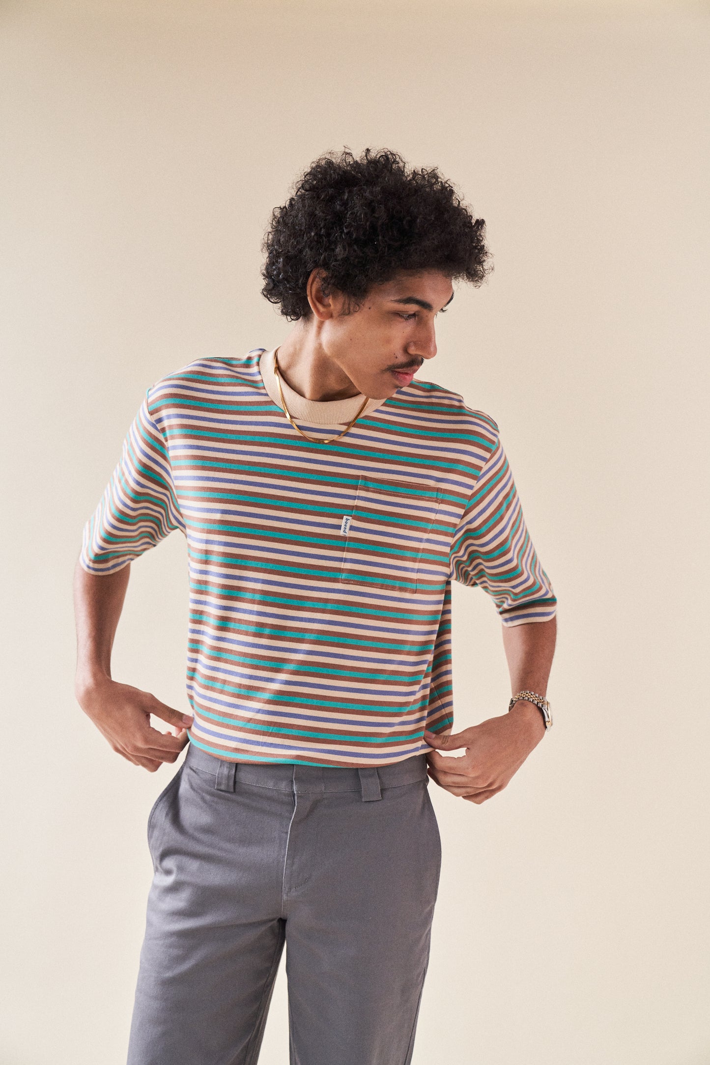bound 'Yosemite' Stripe Pocket Tee