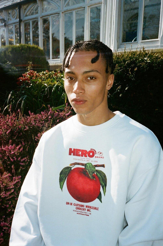 Seasonal Hero 'Apple Branch' Oversized Sweater - Organic White - UN:IK Clothing