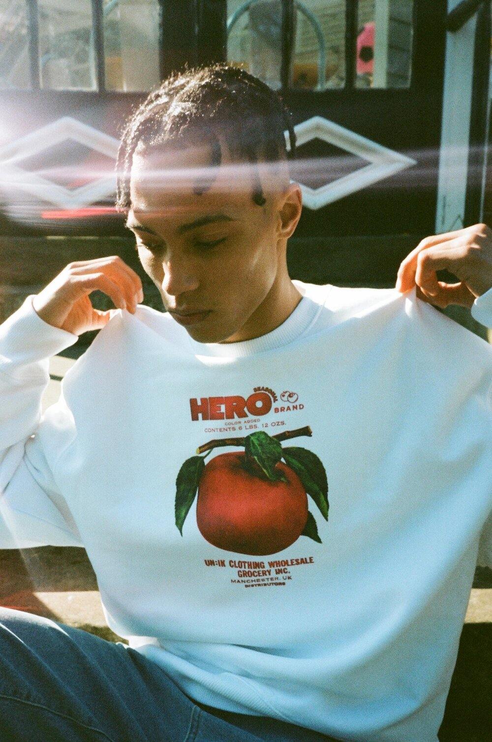 Seasonal Hero 'Apple Branch' Oversized Sweater - Organic White - UN:IK Clothing
