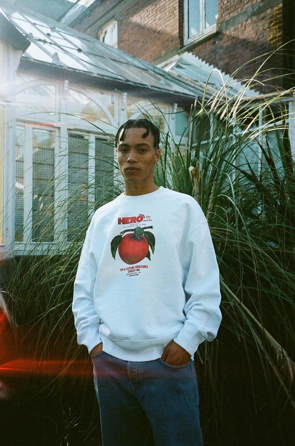 Seasonal Hero 'Apple Branch' Oversized Sweater - Organic White - UN:IK Clothing