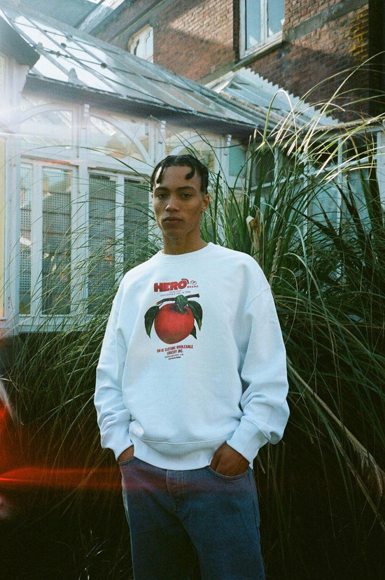 Seasonal Hero 'Apple Branch' Oversized Sweater - Organic White - UN:IK Clothing