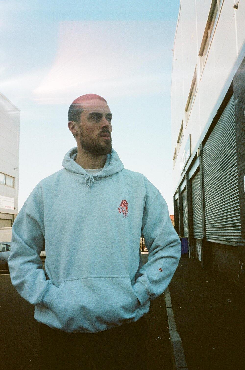 Pomme Frite 'Chips' Embroidered Hoodie - Ash - UN:IK Clothing