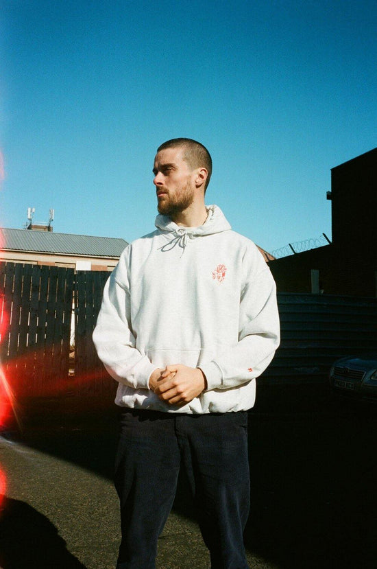 Pomme Frite 'Chips' Embroidered Hoodie - Ash - UN:IK Clothing