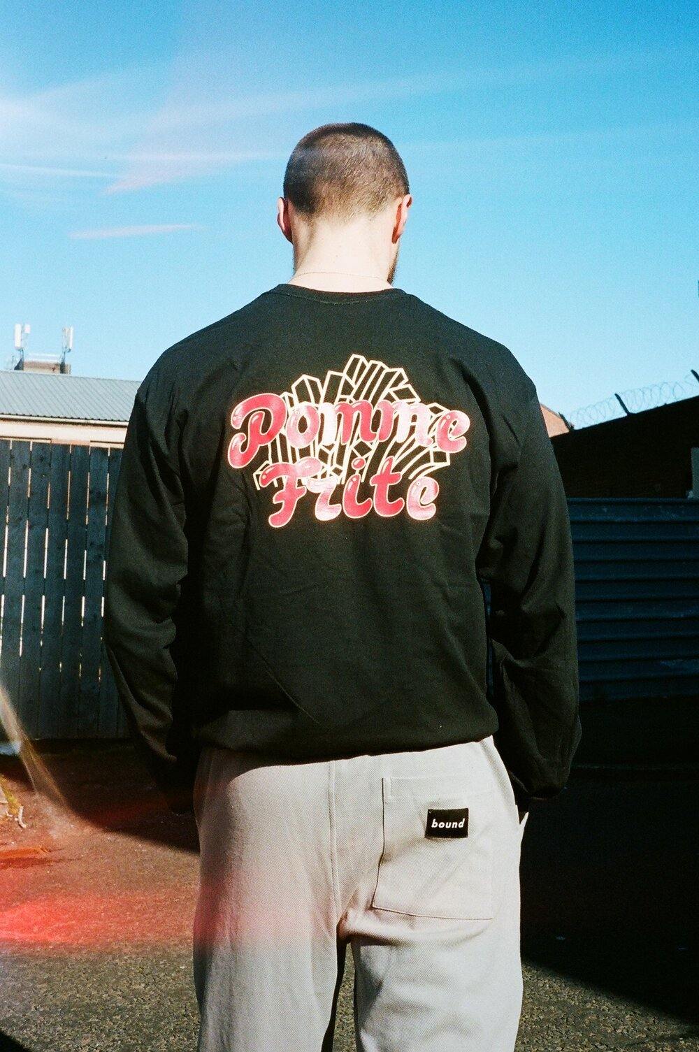 Pomme Frite 'Deep Fried' Longsleeve - Black - UN:IK Clothing