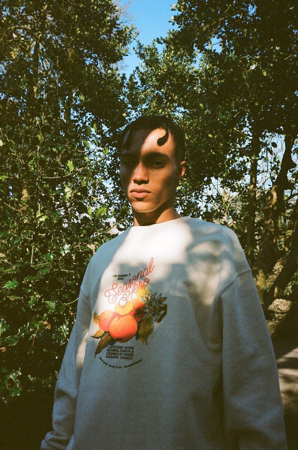 Seasonal Hero 'Oranges' Oversized Sweater - Organic Natural - UN:IK Clothing