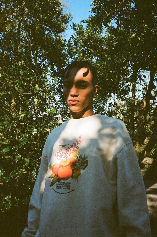 Seasonal Hero 'Oranges' Oversized Sweater - Organic Natural - UN:IK Clothing