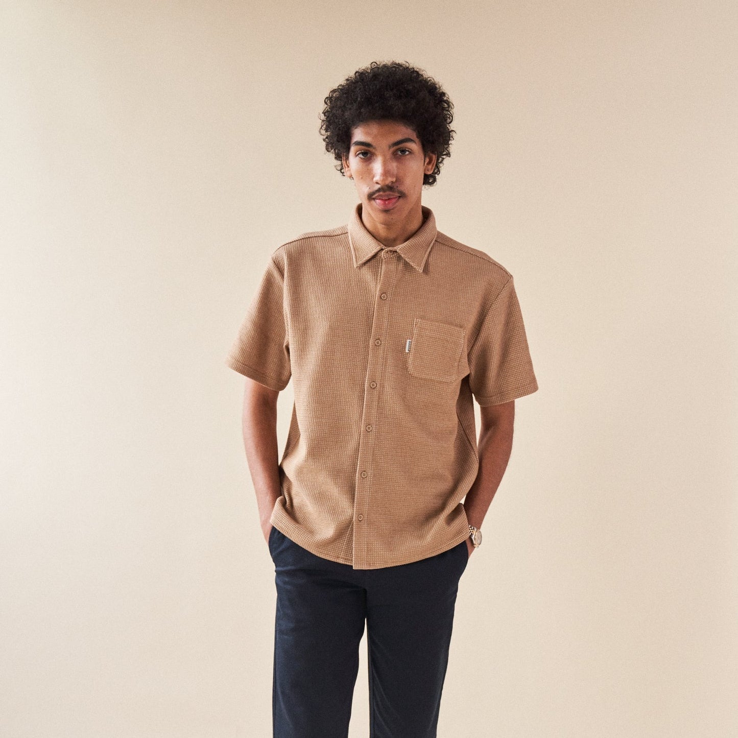 bound 'Beige Waffle' Polo Shirt