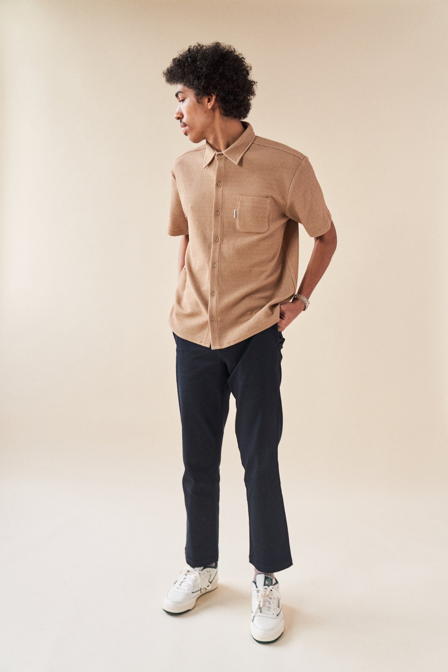 bound 'Beige Waffle' Polo Shirt