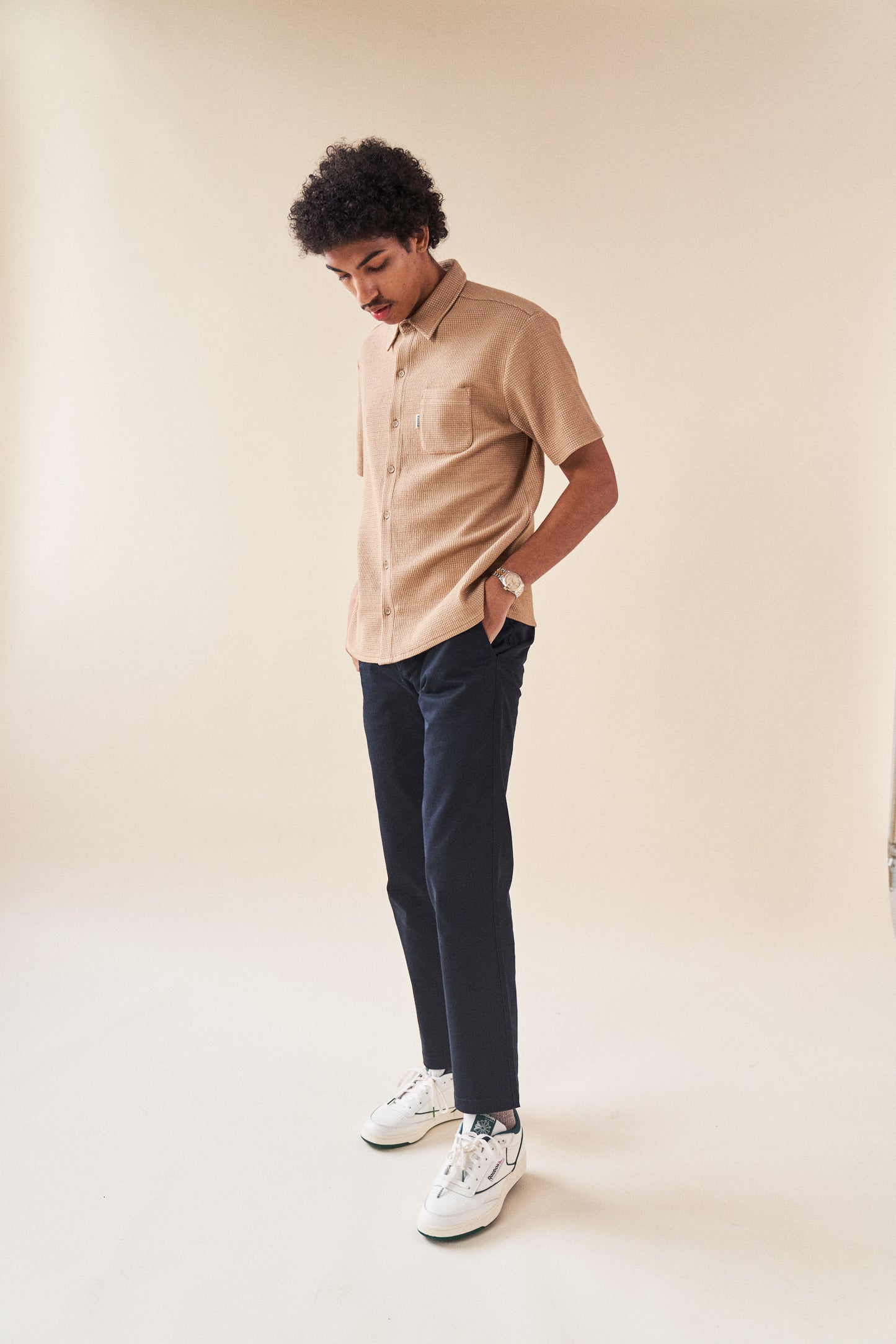 bound 'Beige Waffle' Polo Shirt