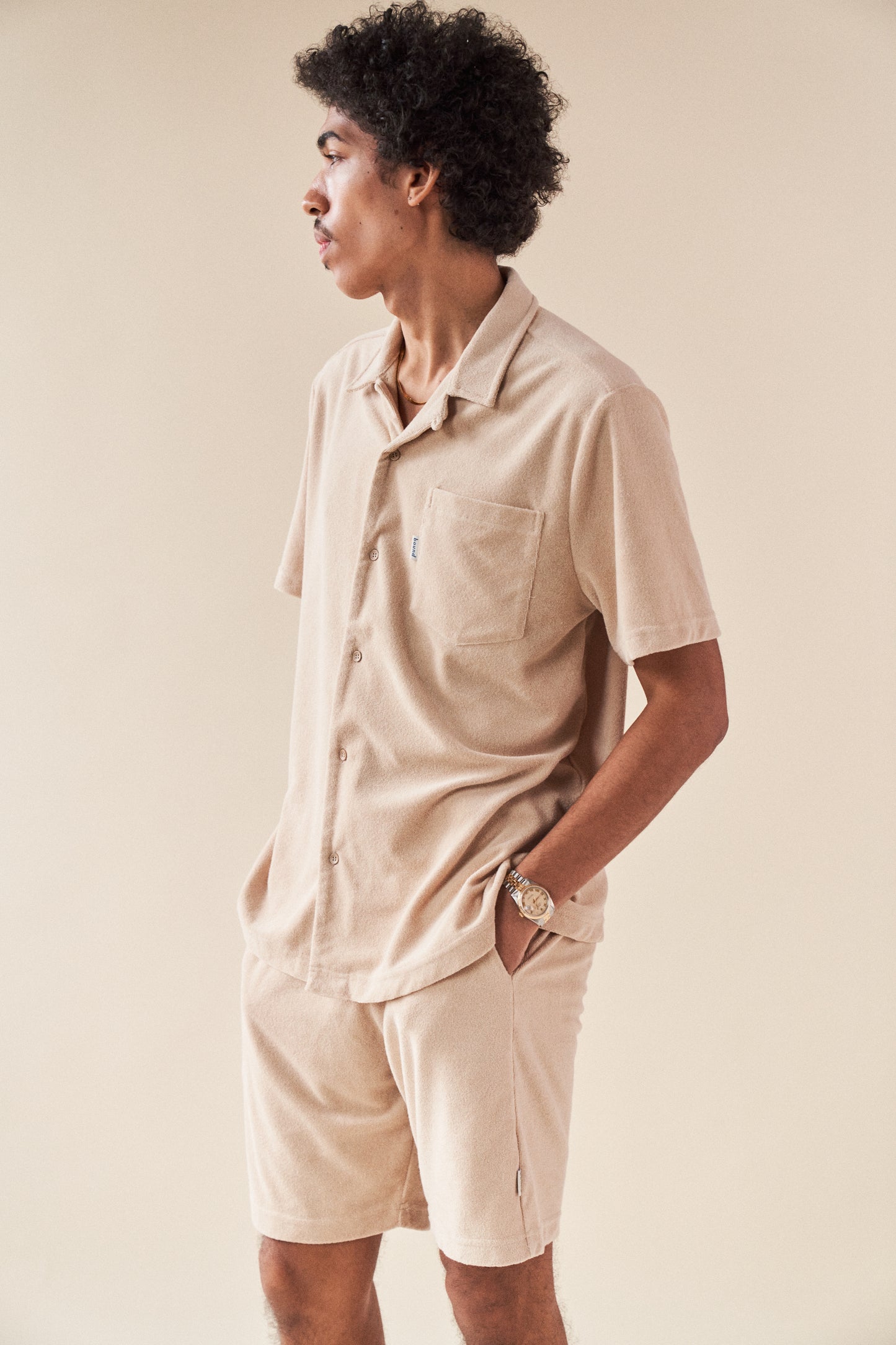 bound 'Beige Terry Towel' Shirt