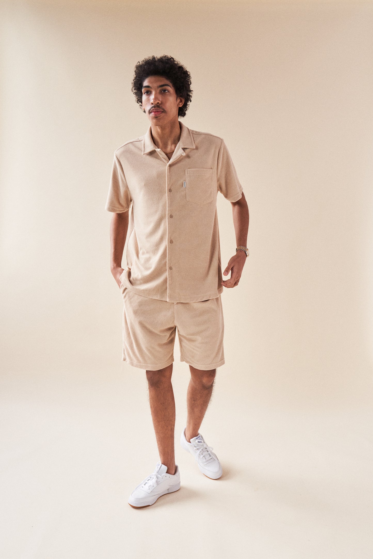 bound 'Beige Terry Towel' Shirt