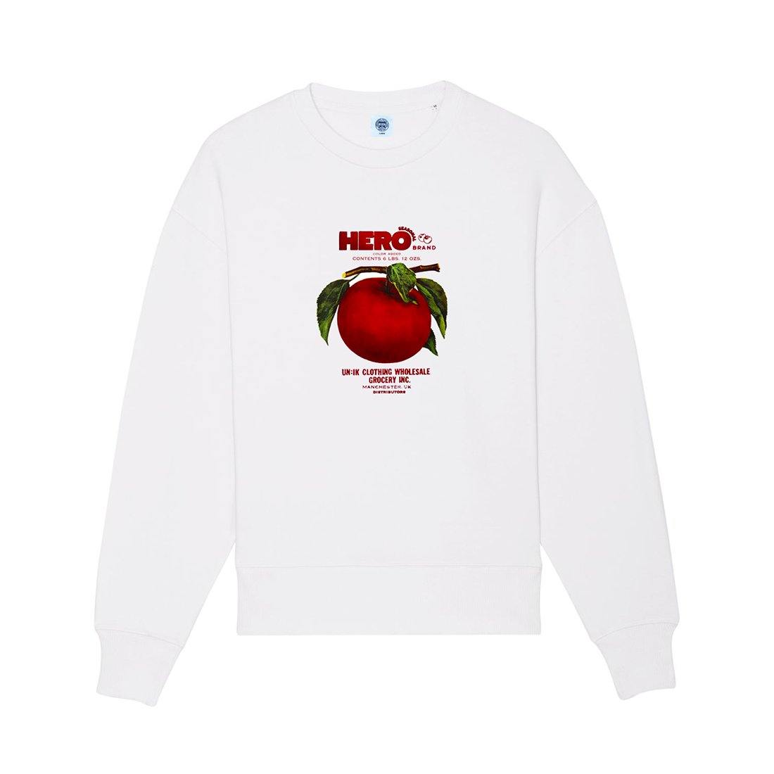 Seasonal Hero 'Apple Branch' Oversized Sweater - Organic White - UN:IK Clothing