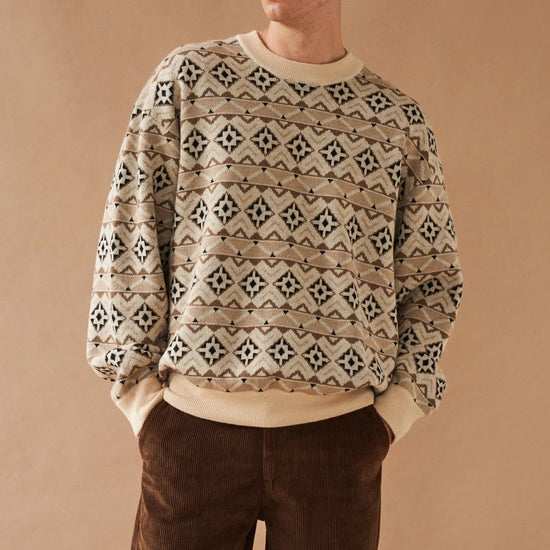 bound 'Oslo' Pattern Wool Sweater
