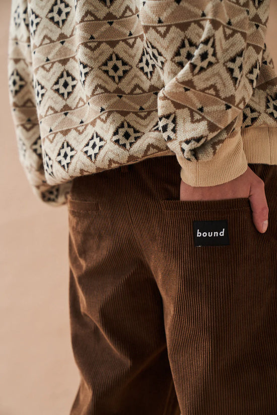 bound 'Cedar Brown' Corduroy Trousers