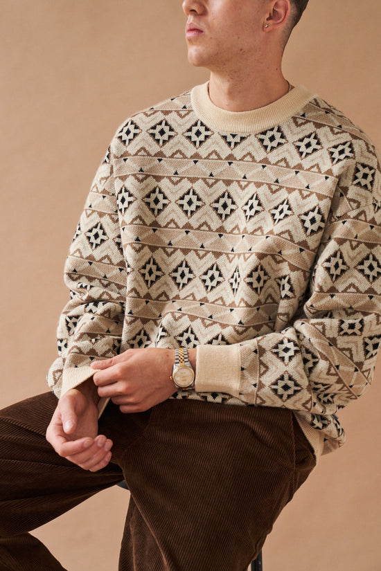 bound 'Oslo' Pattern Wool Sweater