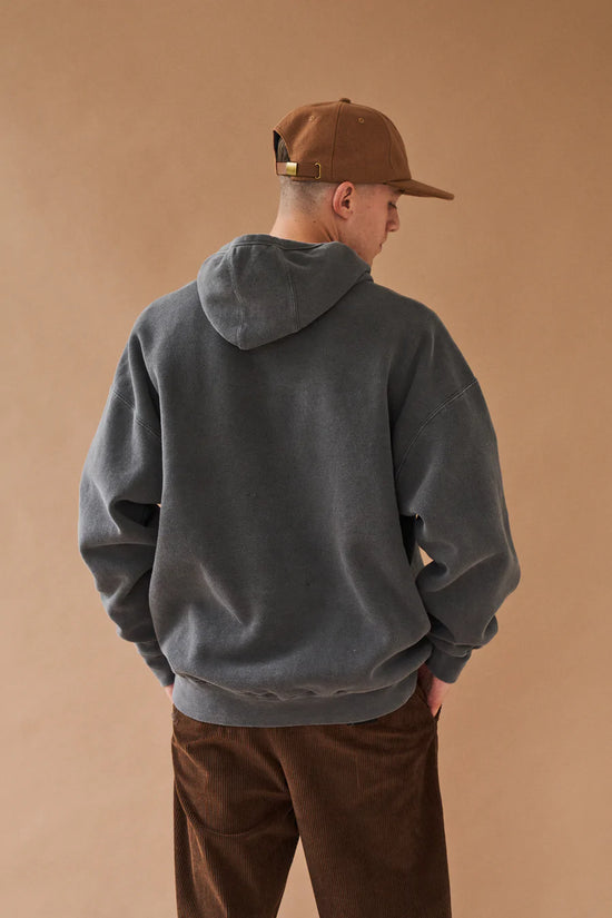 bound 'Washed Charcoal' Embroidered Script Hoodie