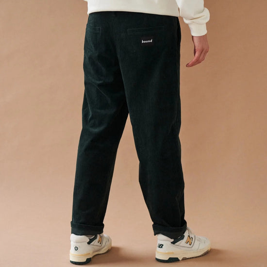 bound 'Pine Green' Corduroy Trousers