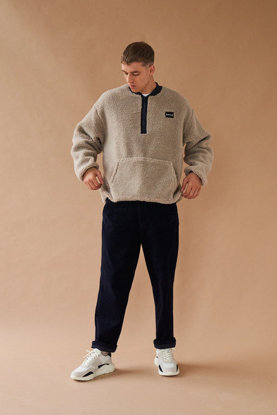 bound 'Beige' Half Zip Pullover