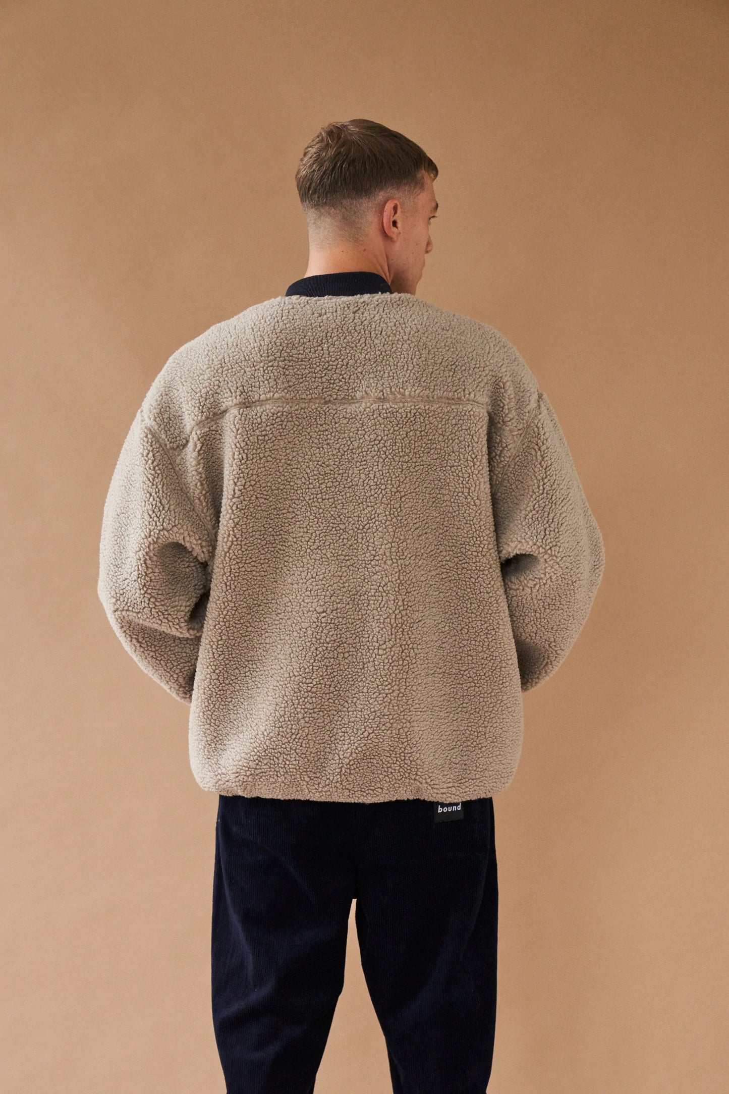 bound 'Beige' Half Zip Pullover