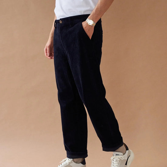 Men's navy online blue corduroy pants