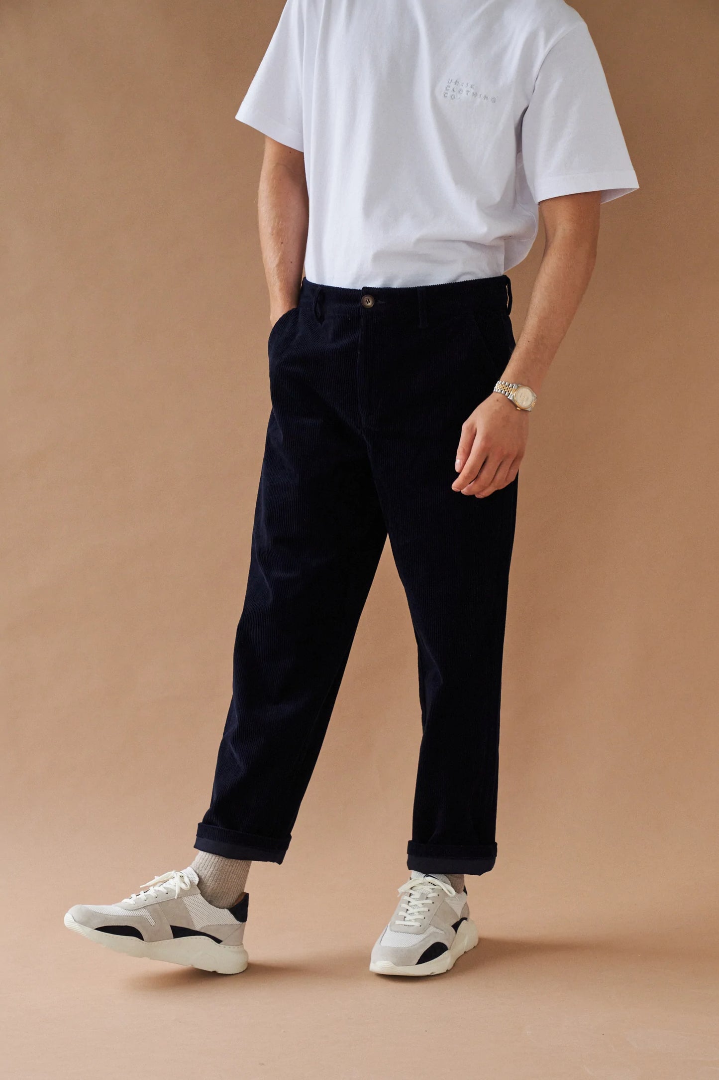 bound 'Ocean Navy' Corduroy Trousers