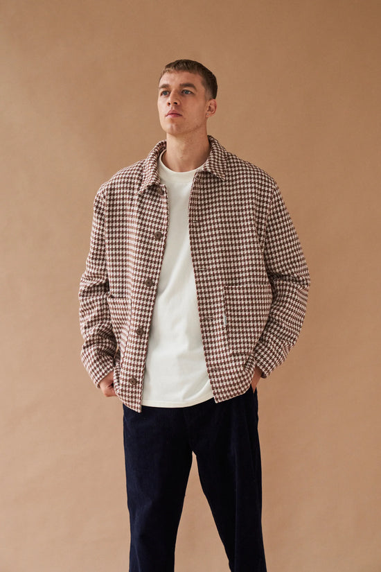 bound 'Bailey' Woven Dogtooth Heavy Overshirt