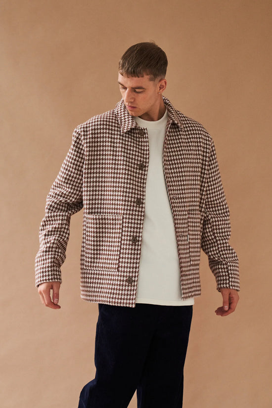 bound 'Bailey' Woven Dogtooth Heavy Overshirt