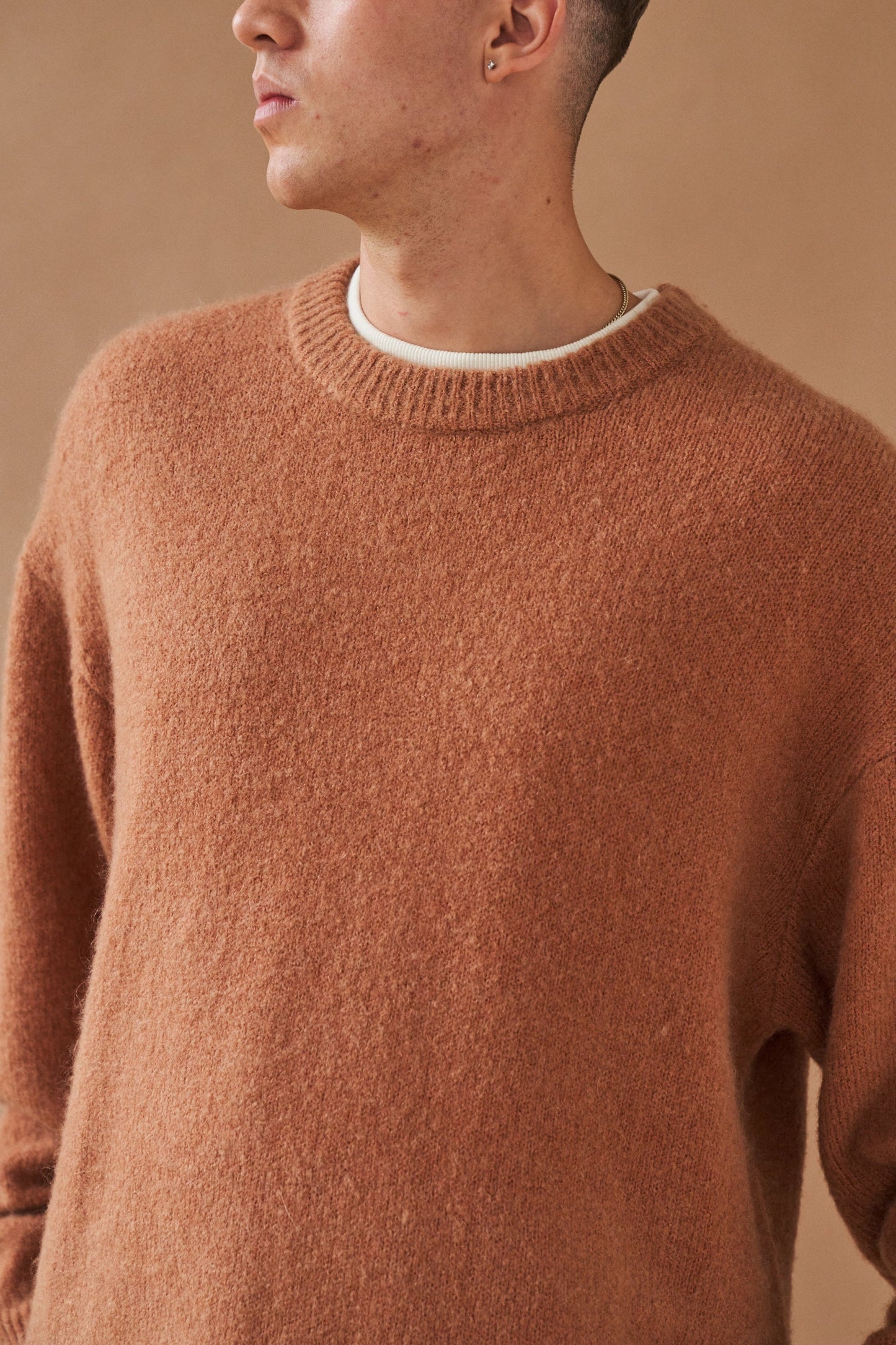 Load image into Gallery viewer, bound &amp;#39;Baxter&amp;#39; Mohair Blend Sweater - Rust
