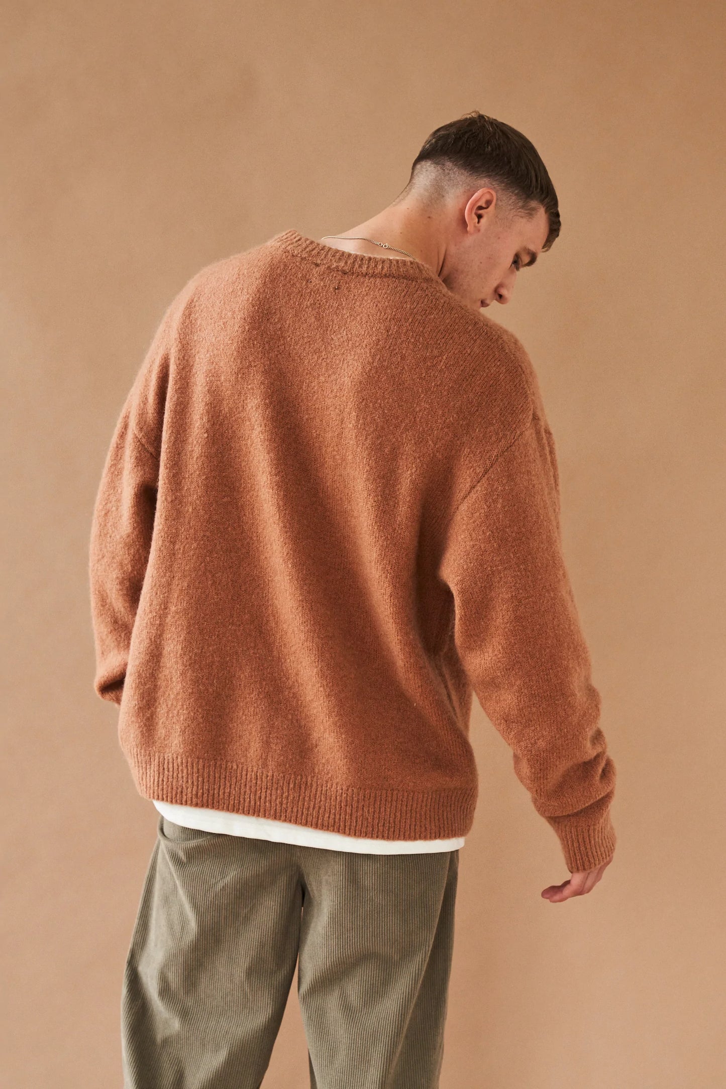 bound Baxter Mohair Blend Sweater - Rust
