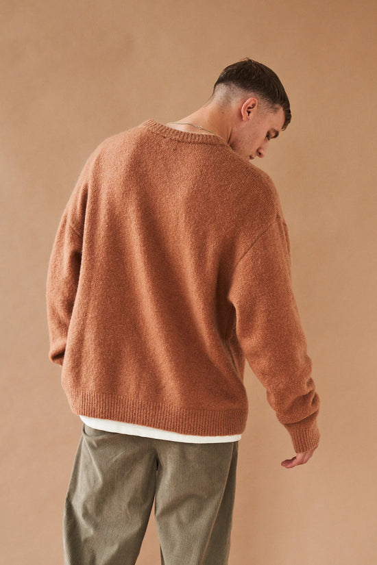 bound 'Baxter' Mohair Blend Sweater - Rust