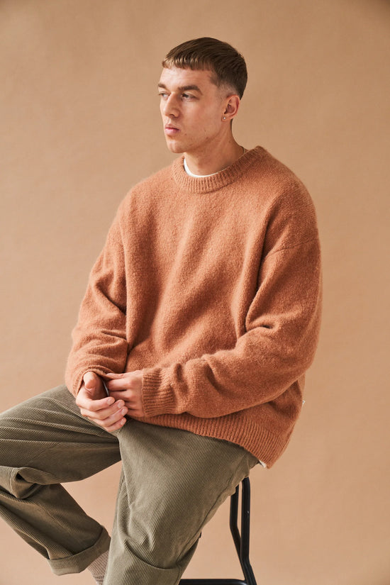 bound Baxter Mohair Blend Sweater - Rust