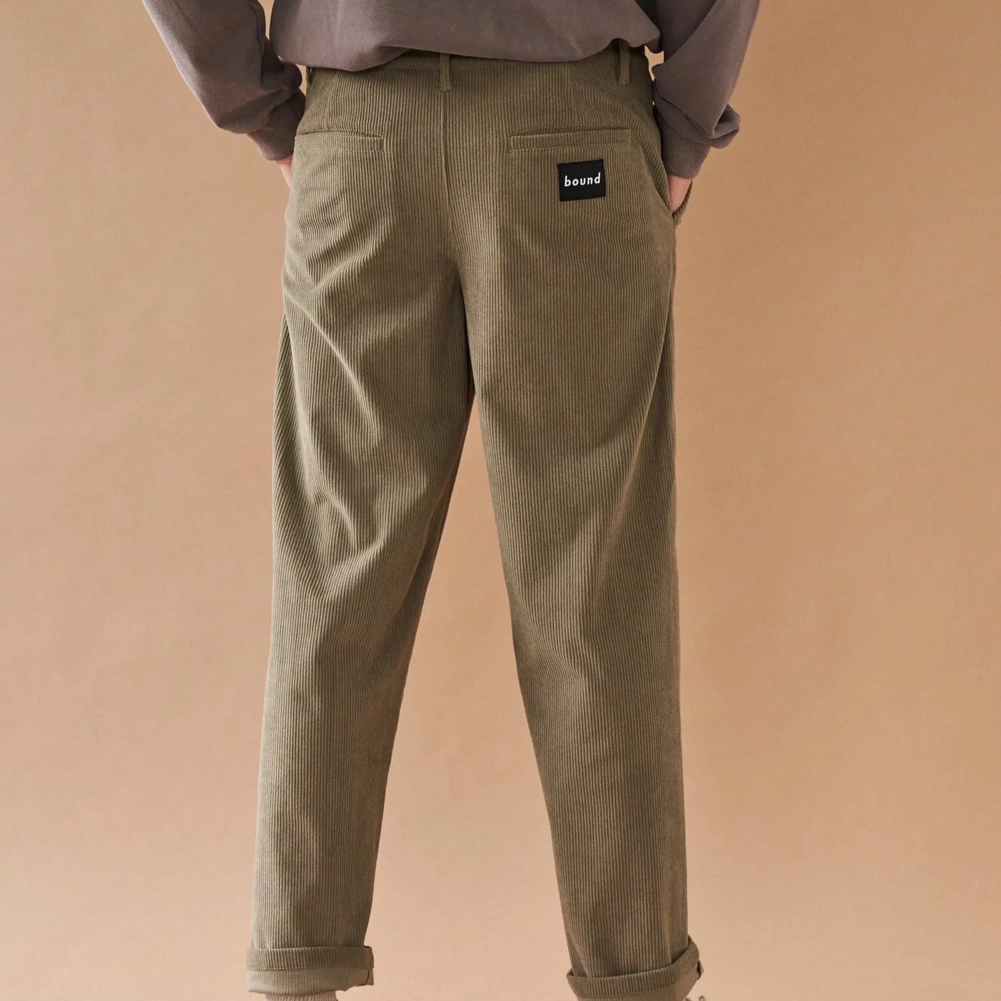 Khaki corduroy trousers cheap