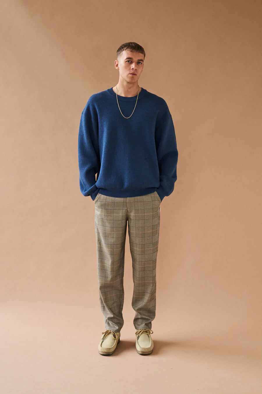 bound 'Okeley' Marl Knit Sweater - Ocean Blue