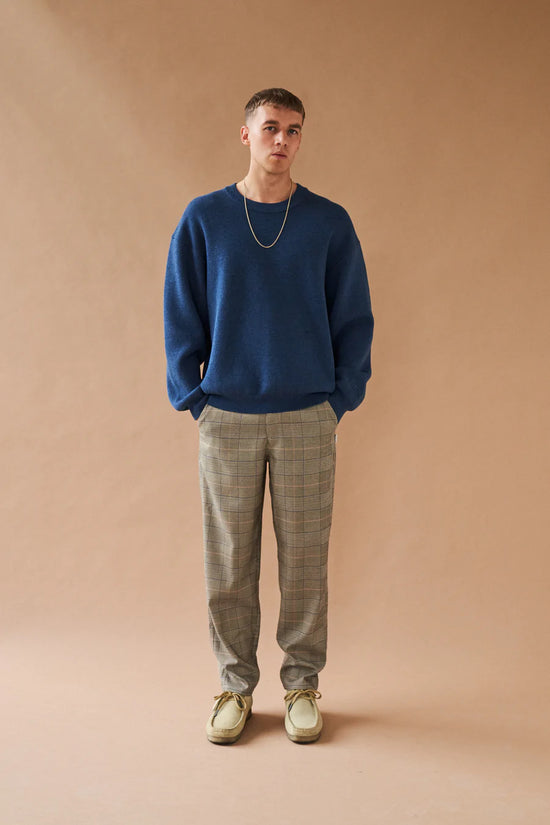 bound 'Okeley' Marl Knit Sweater - Ocean Blue
