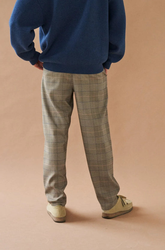 bound 'Everett' Grey Check Straight Trouser