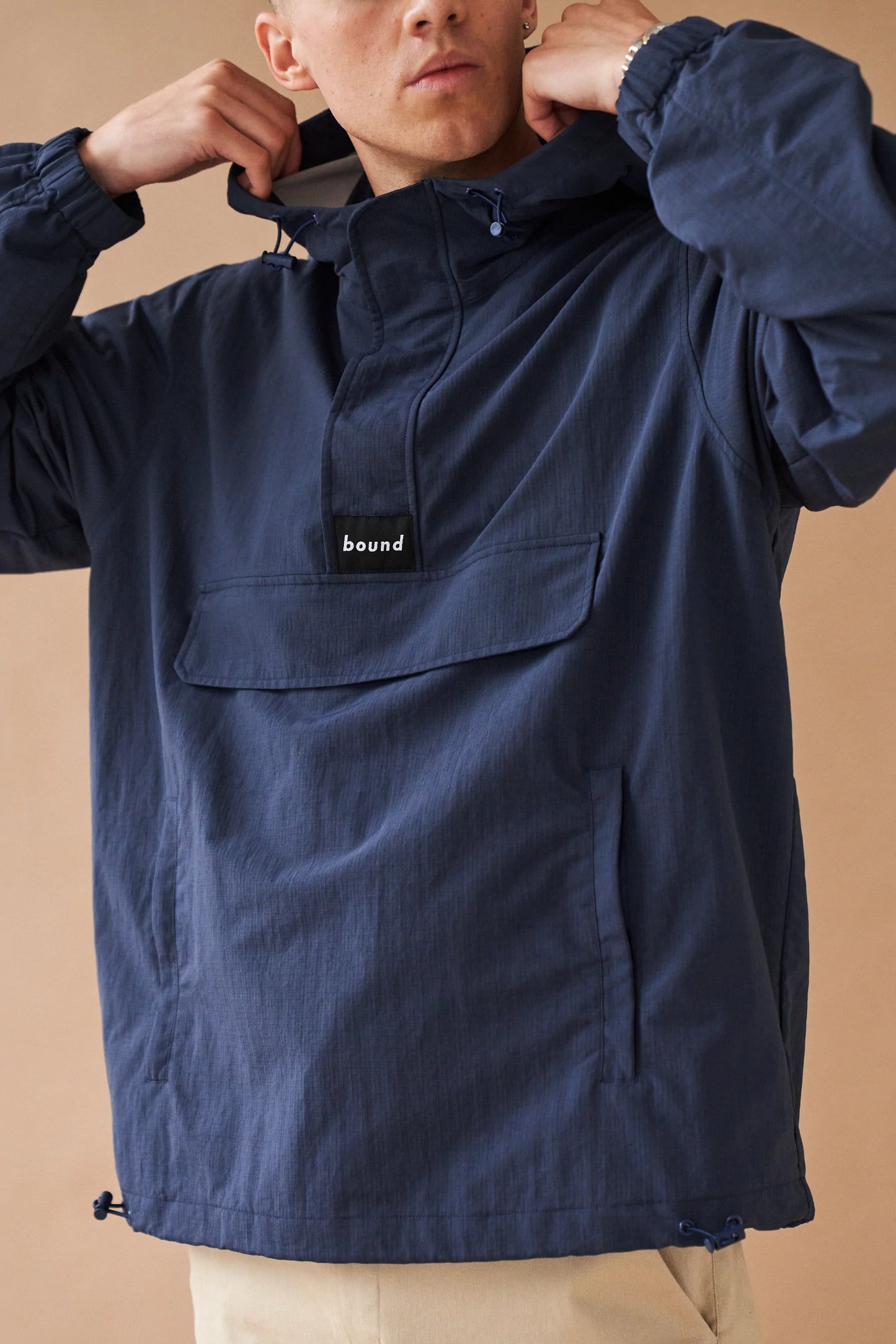 bound 'Didsbury' Smock - Navy Blue