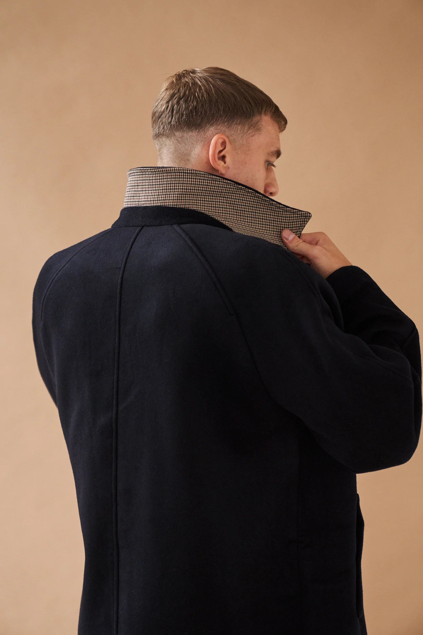 bound 'Maxwell' Oversized Wool Trench Coat - Navy